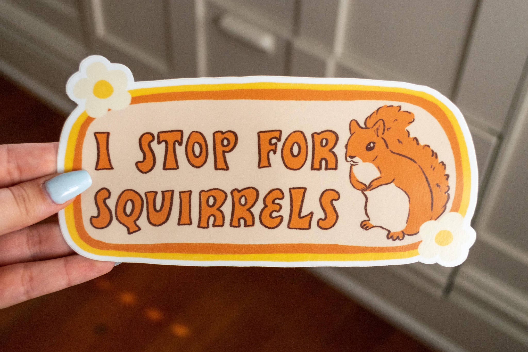 I Stop For Squirrels Bumper Sticker